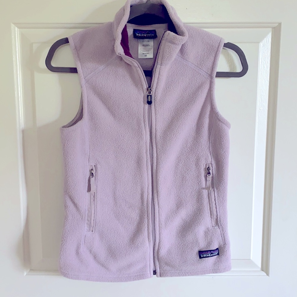 Light purple Patagonia fleece vest